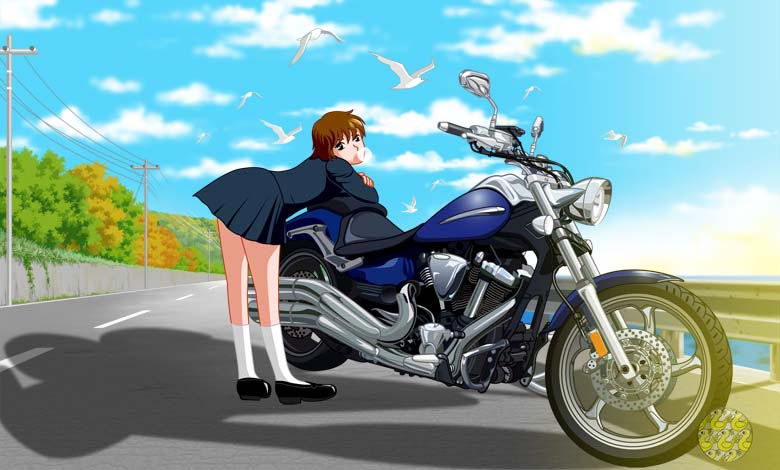 バイクと女子高校生